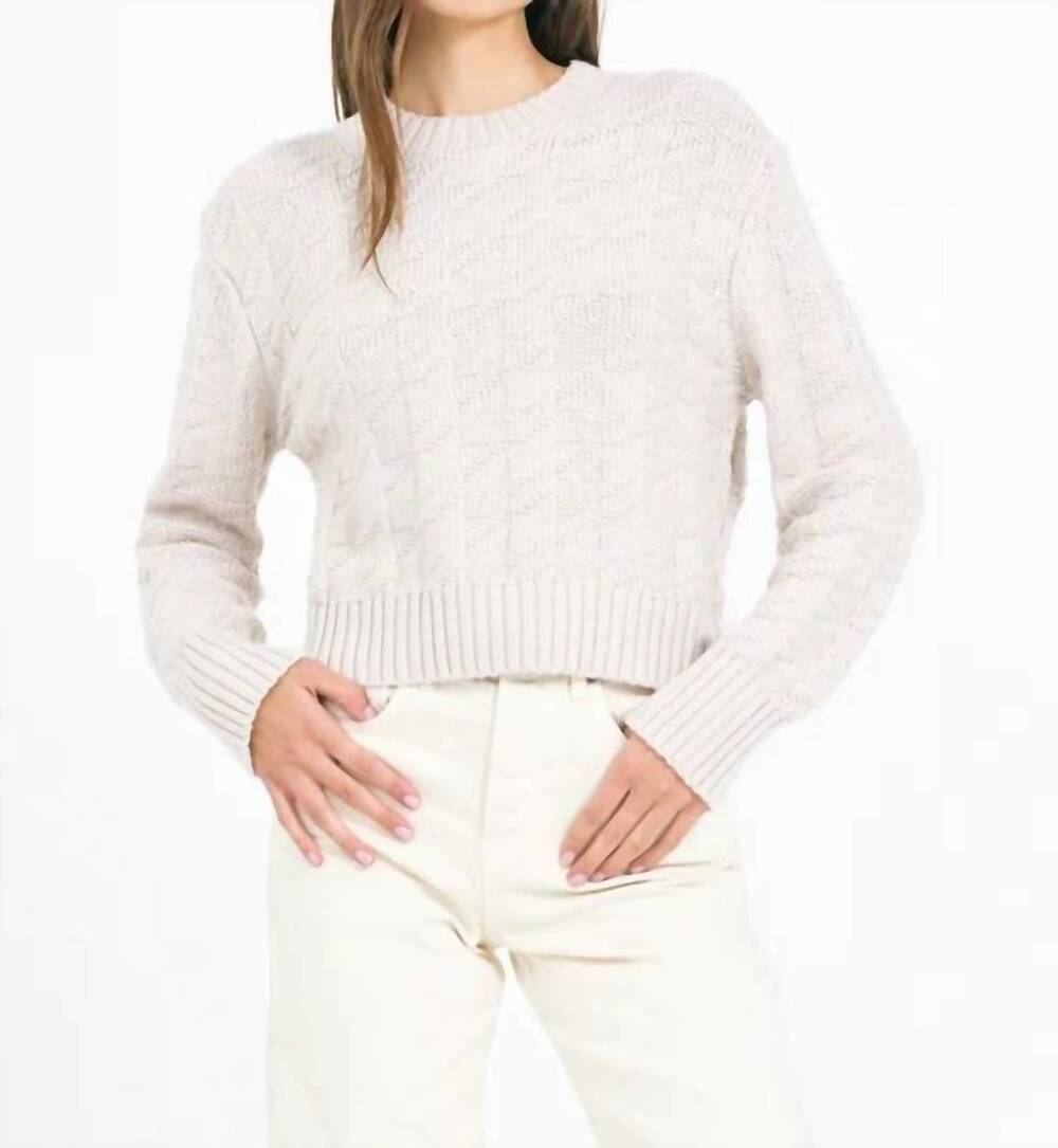 NEW ONE GREY DAY ginger crewneck pullover in canvas